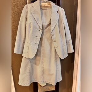 Banana Republic Seersucker Blazer and Skirt Set